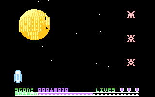 Speed Zone (Atari 8-bit) screenshot: X fighters squadron