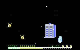 Speed Zone (Atari 8-bit) screenshot: X fighters attack