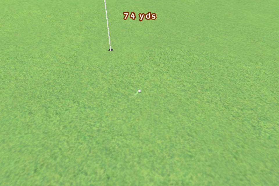 Real Golf 2011 (iPhone) screenshot: Getting close to the hole
