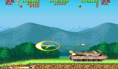 Carrier Air Wing (Arcade) screenshot: Tank