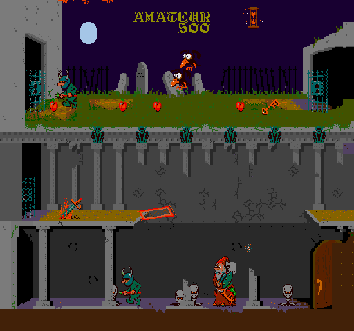 Zwackery (Arcade) screenshot: Kill the guard.