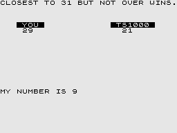 2K Games Pack (ZX81) screenshot: 31