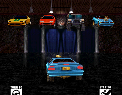Cruis'n World (Arcade) screenshot: Vehicle Select.