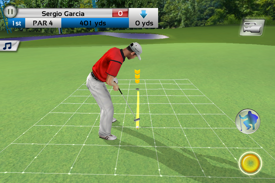 Real Golf 2011 (iPhone) screenshot: Putting