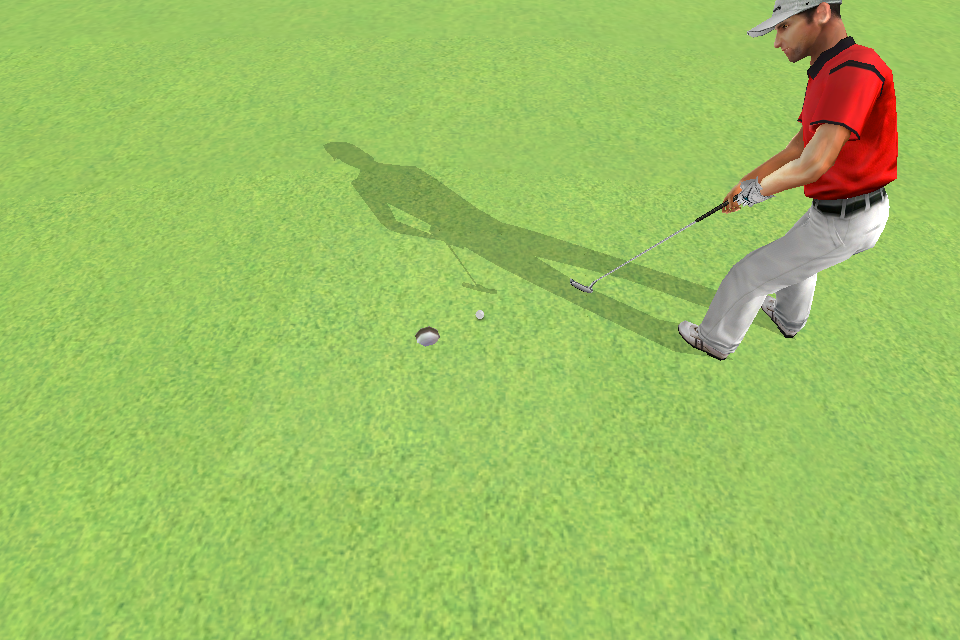 Real Golf 2011 (iPhone) screenshot: A short put