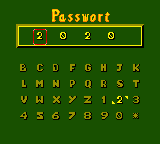 Walt Disney's The Jungle Book: Mowgli's Wild Adventure (Game Boy Color) screenshot: Passwort