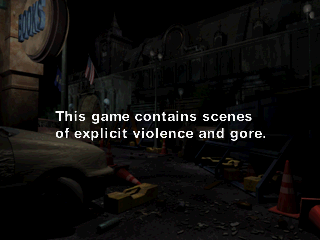 Resident Evil 3: Nemesis (PlayStation) screenshot: Game disclaimer.