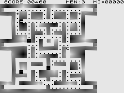 Ghost Hunt (ZX81) screenshot: Your chance to kill the ghosts.
