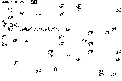 Mouse Stampede (Macintosh) screenshot: ...and a turtle