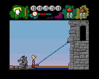 Mr. Tomato (Amiga) screenshot: Entrance to the castle