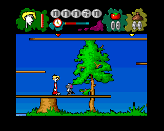 Mr. Tomato (Amiga) screenshot: Mouse on the platform