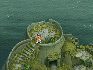 Tales of Destiny II (PlayStation) screenshot: Discovered some ancient ruins on a sea shore