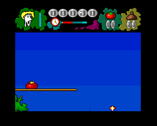 Mr. Tomato (Amiga) screenshot: Energy lost