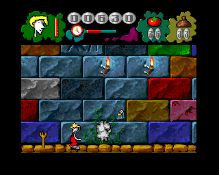 Mr. Tomato (Amiga) screenshot: Enemy killed