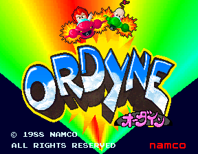 Ordyne (Arcade) screenshot: Title Screen.