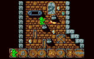 Smuś (Amiga) screenshot: Heading up
