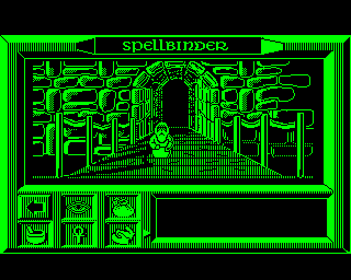 Spellbinder (BBC Micro) screenshot: Starting out at the castle entrance