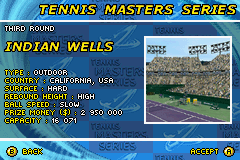Tennis Masters Series 2003 (Game Boy Advance) screenshot: Indian Wells