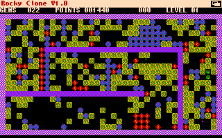 Rocky Clone (Amiga) screenshot: Killed by a critter