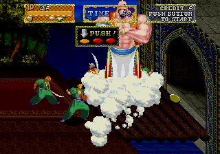 Arabian Magic (Arcade) screenshot: Using a special attack