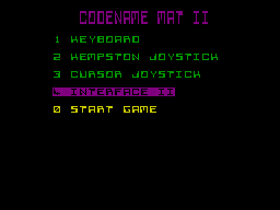 Codename MAT II (ZX Spectrum) screenshot: Title Screen