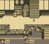 Downtown Special: Kunio-kun no Jidaigeki da yo - Zenin Shūgō! (Game Boy) screenshot: Fight in water