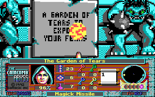 The Catacomb Abyss (DOS) screenshot: Some more writings