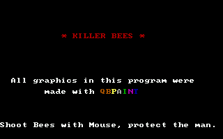 Killer Bees (DOS) screenshot: Title screen
