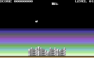 Lunar Blitz (Commodore 64) screenshot: Level 1