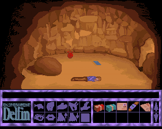 Eksperyment Delfin (Amiga) screenshot: Start in the cave