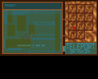 Eksperyment Delfin (Amiga) screenshot: Entering address code