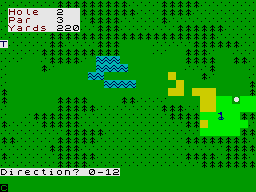 Golf (ZX Spectrum) screenshot: Next hole