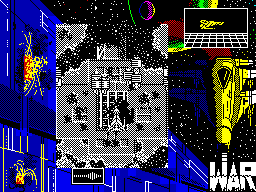 W.A.R (ZX Spectrum) screenshot: Flying over the surface