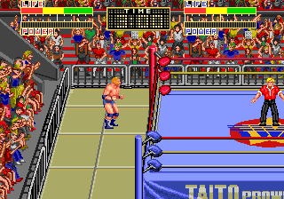 Champion Wrestler (Arcade) screenshot: Entering the ring