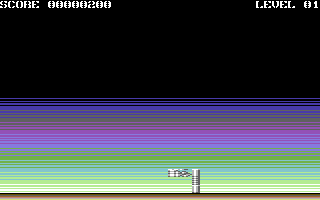 Lunar Blitz (Commodore 64) screenshot: Crashed on the building