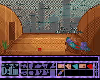 Eksperyment Delfin (Amiga) screenshot: Back in the office