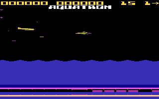 Aquatron (Atari 8-bit) screenshot: Title screen