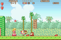 Super Mario Advance (Game Boy Advance) screenshot: Peach is good character - no damsel in distress like in other game