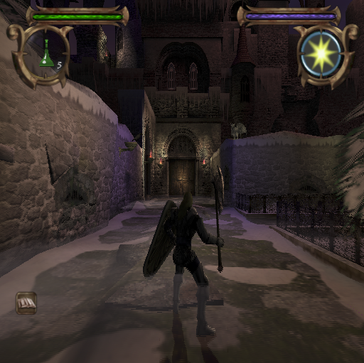 Shifters (PlayStation 2) screenshot: The start of the game. The castle is under attack. Expect incoming hostiles