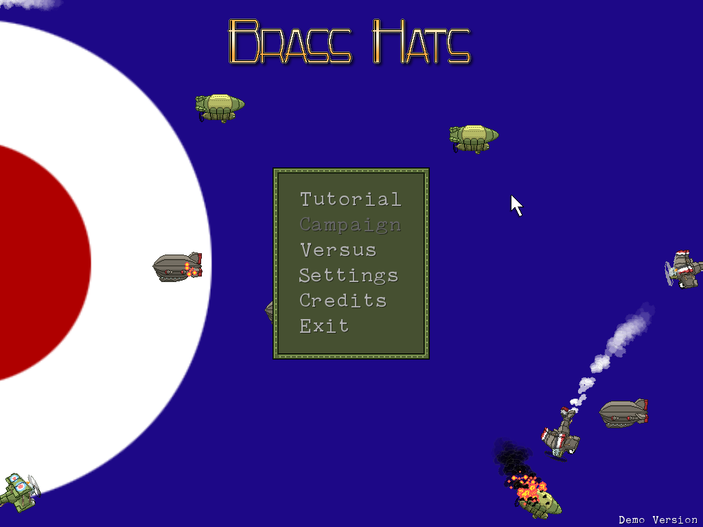 Brass Hats (Windows) screenshot: Title Screen