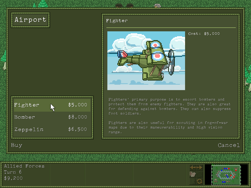 Brass Hats (Windows) screenshot: Fighter
