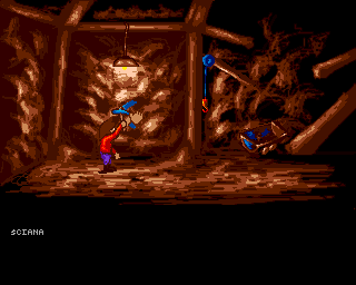 Mentor (Amiga) screenshot: Coal mine