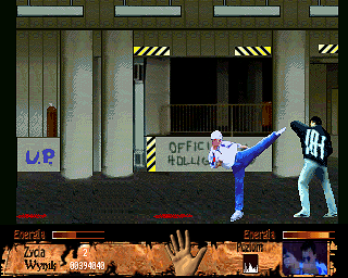 Prawo krwi (Amiga) screenshot: FBI jacket big guy