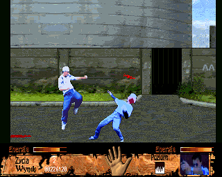 Prawo krwi (Amiga) screenshot: Face jump kick