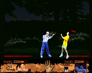 Prawo krwi (Amiga) screenshot: AGA bloody punch