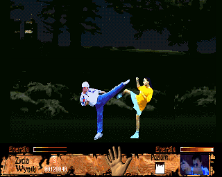 Prawo krwi (Amiga) screenshot: AGA high kick