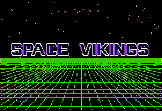 Space Vikings (Apple II) screenshot: Title screen