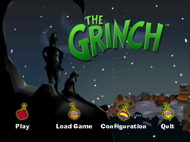 The Grinch (Windows) screenshot: The Main Menu.