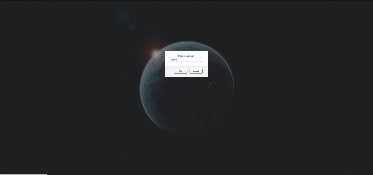 Kolony online (Browser) screenshot: Enter your name.