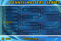 Tennis Masters Series 2003 (Game Boy Advance) screenshot: Tournament Draw